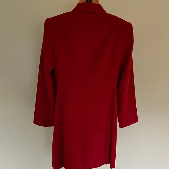 Cleo Red 3/4 length Jacket - Picture 3 of 12